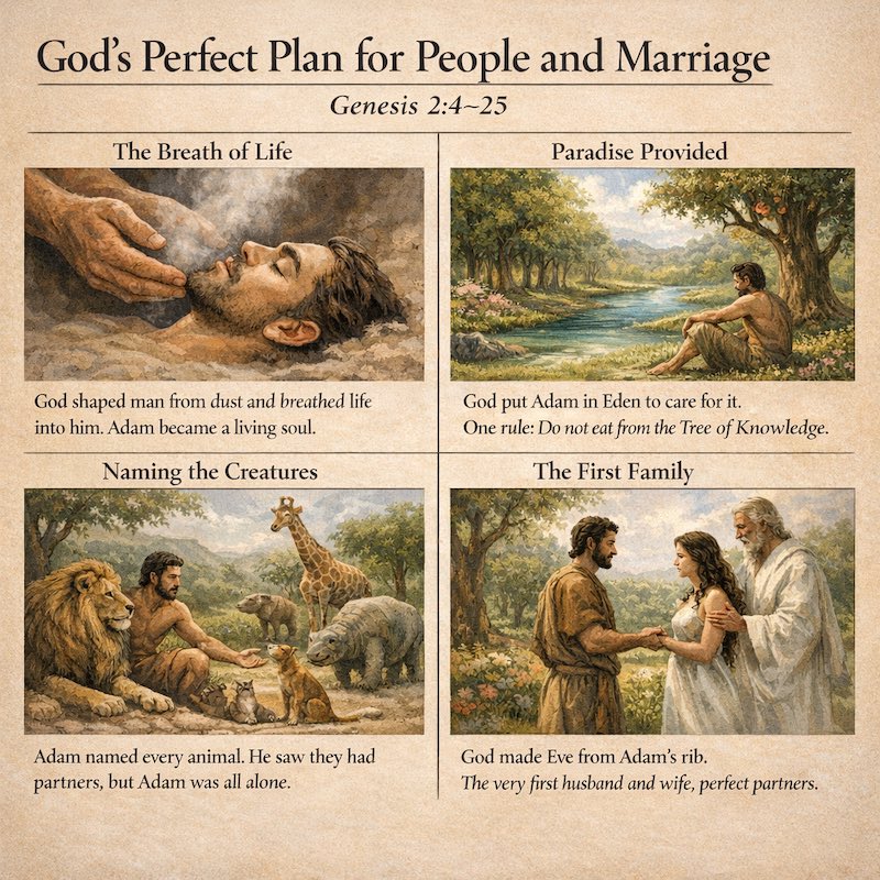 Infographic of God's Perfect Plan for People and Marriage